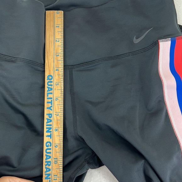 Nike Dri Fit Leggings Pants Black Red Womens Size M Athletic Workout Active - Picture 3 of 9